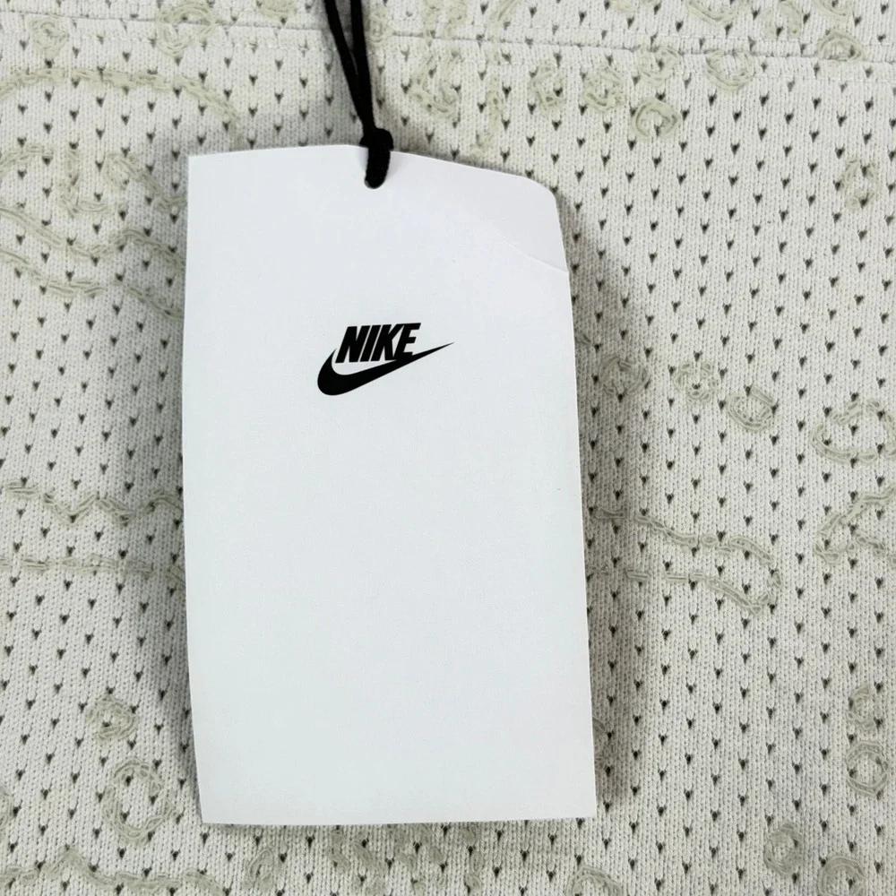 NEW Nike Sportswear Premium Essentials Oversized Mesh Crewneck Sweatshirt BoneXL